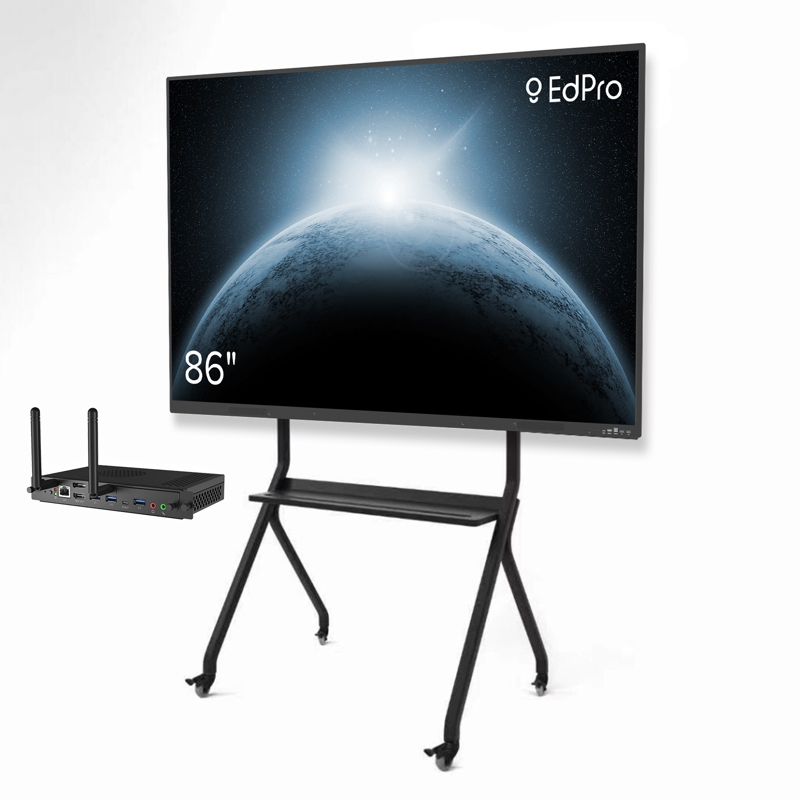 Інтерактивна панель EdPro Touch S 86" (ETP86S), OPS ПК (Intel i5 13Gen/16/512/W11Pro), мобільний стенд